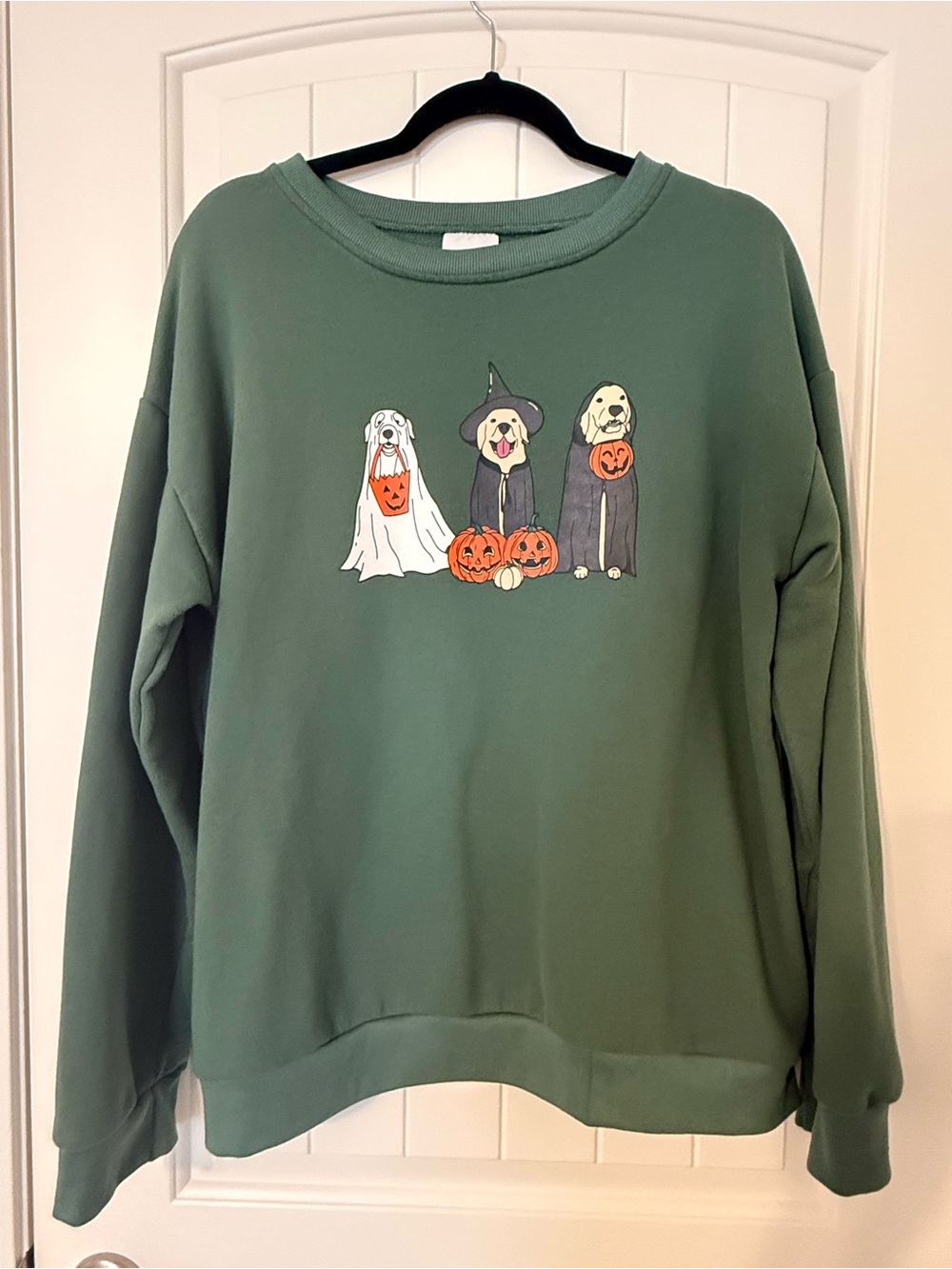 Comfort Colors Halloween Golden Retriever Dogs Sweatshirt XL Pumpkin Graphic